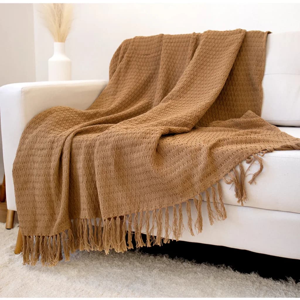 Manta Xale Favo de Mel Trabalhado Sofá. 1,60x1,40