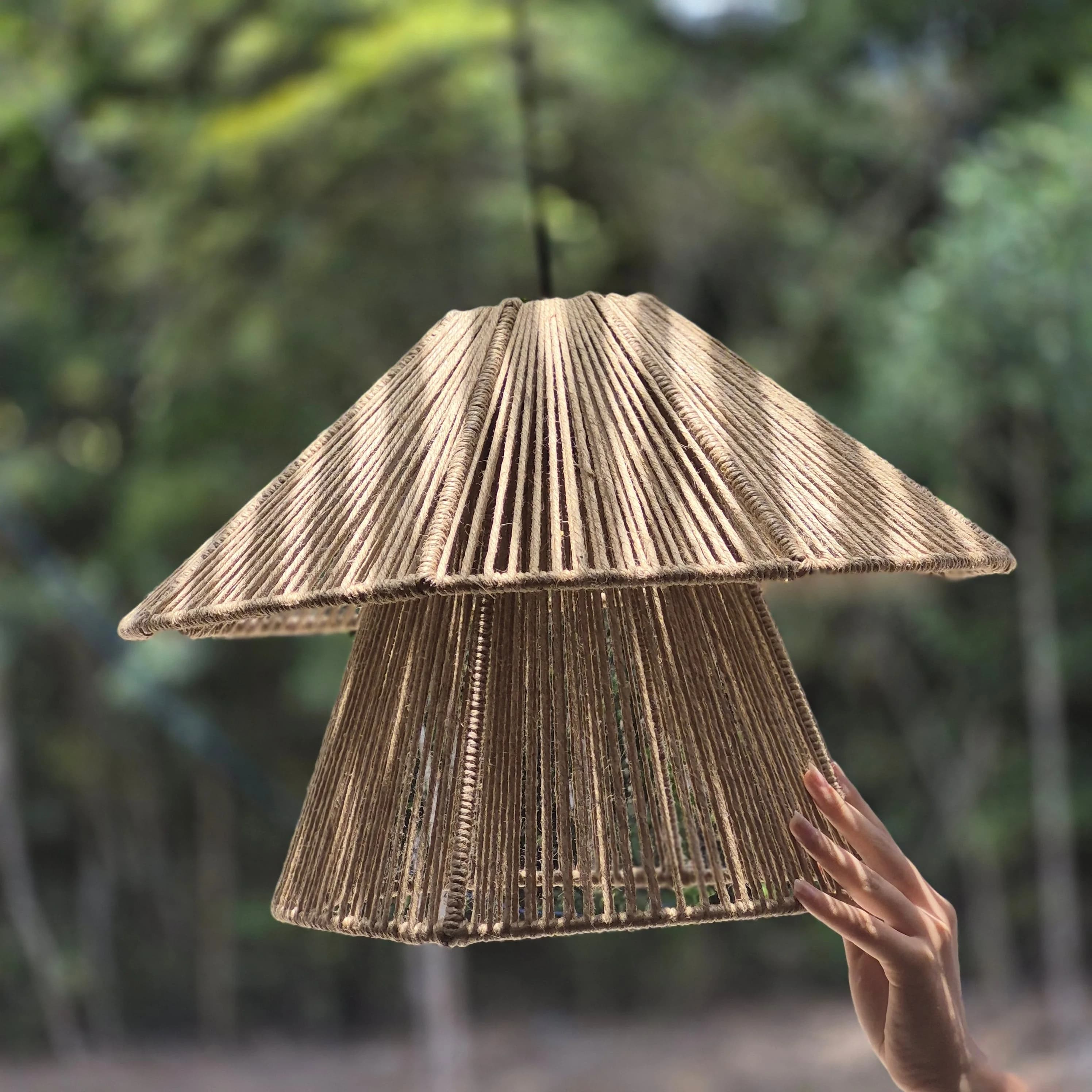 Luminária Rami Chapéu Duplo PS-27 46cmx37cm