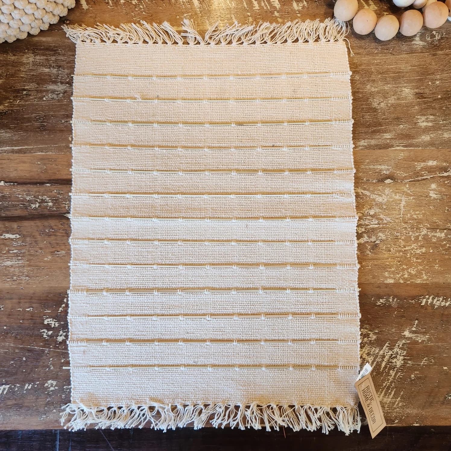 Sousplat algodão com palha natural 45cm x 35cm