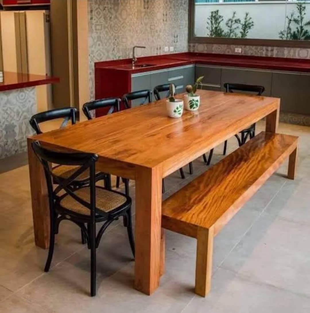 Mesa  Suruca de Madeira Peroba. 2,0 x 0,80