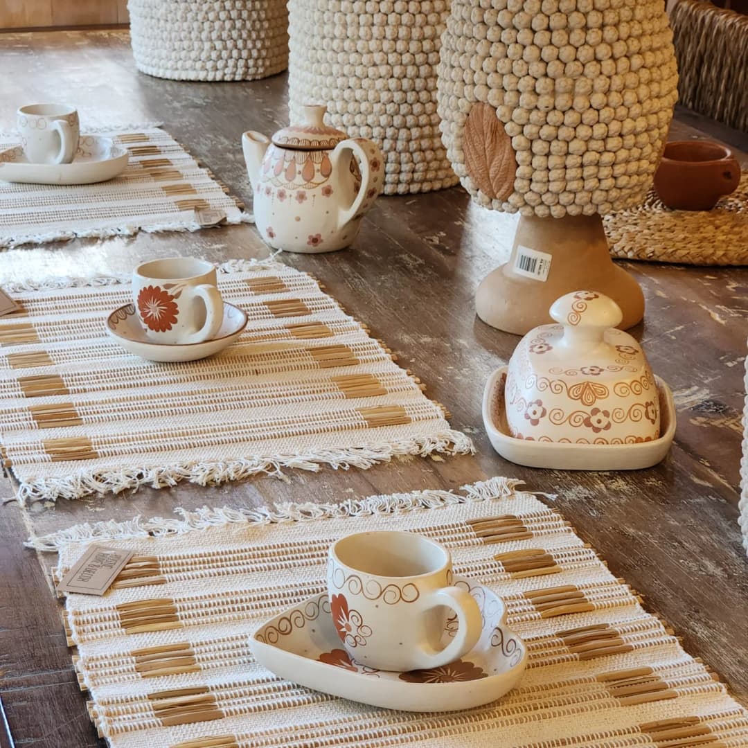 Sousplat algodão com palha natural 45cm x 35cm