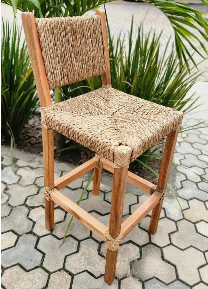 Banqueta de Taboa  com encosto