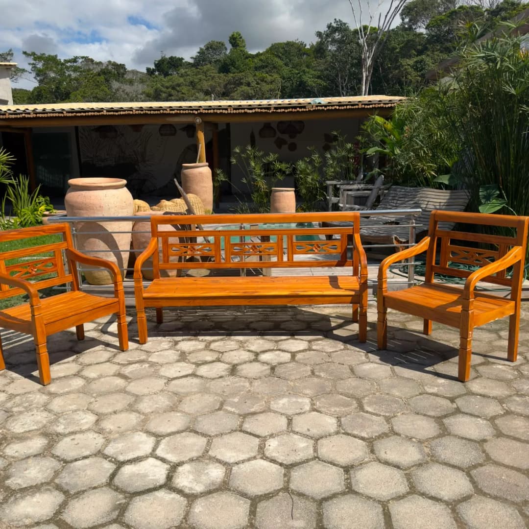 Jogo de Banco Flores