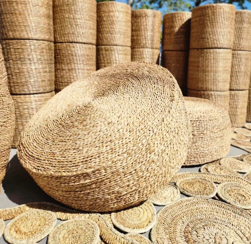 Mesa de Centro/Puff Corda de Taboa.