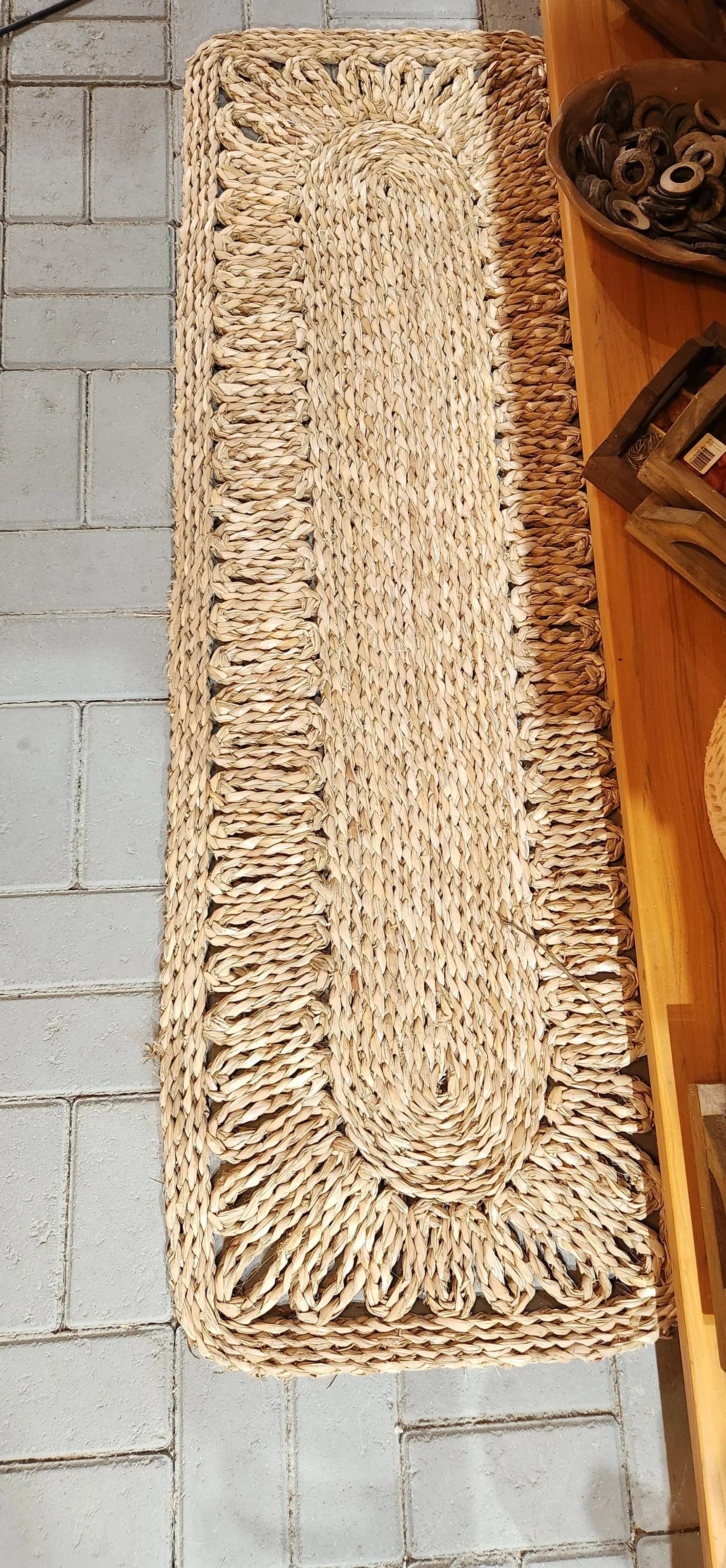 Passadeira Retangular de Taboa