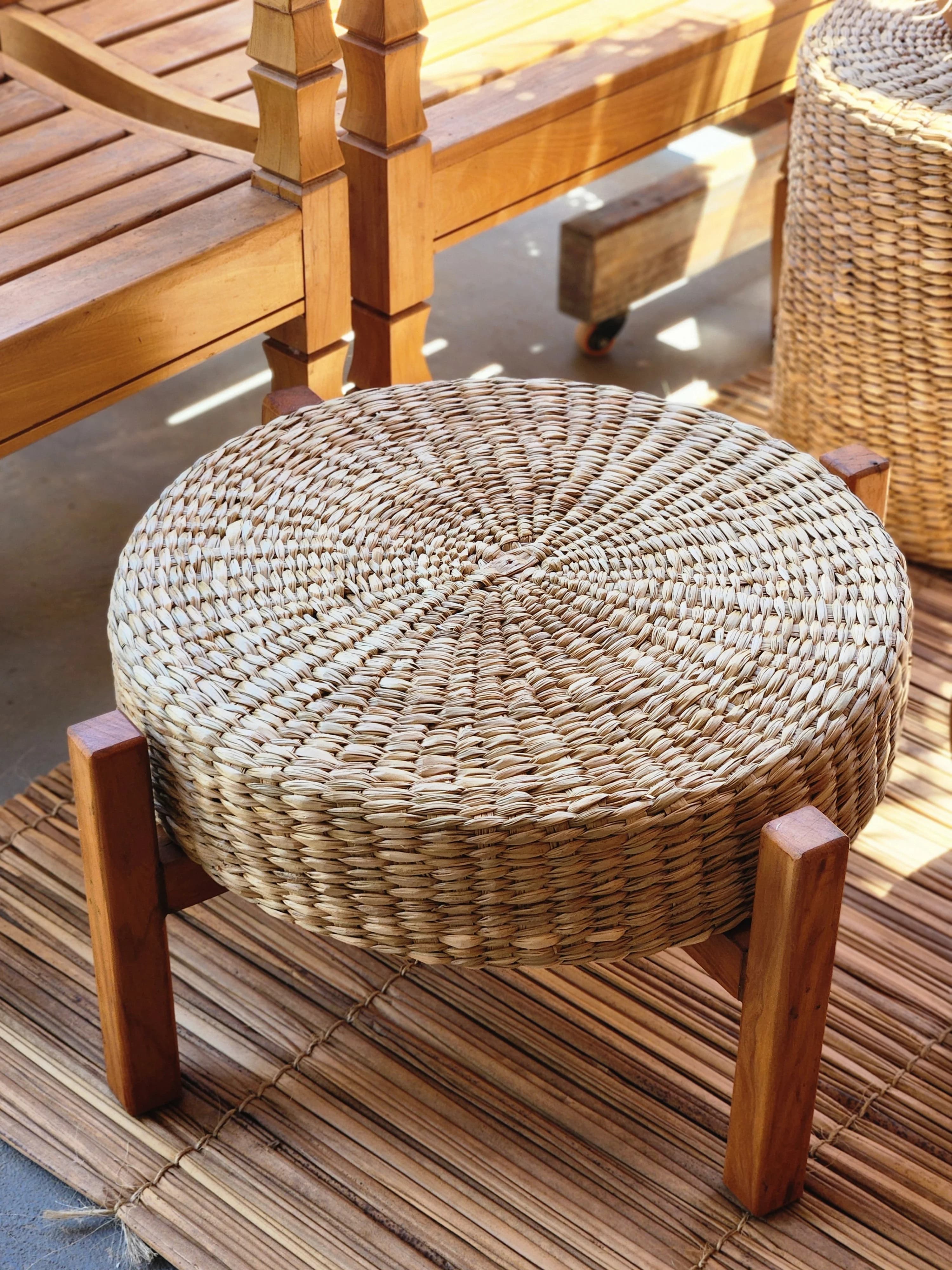 Mesa de Centro/Apoio de Taboa.