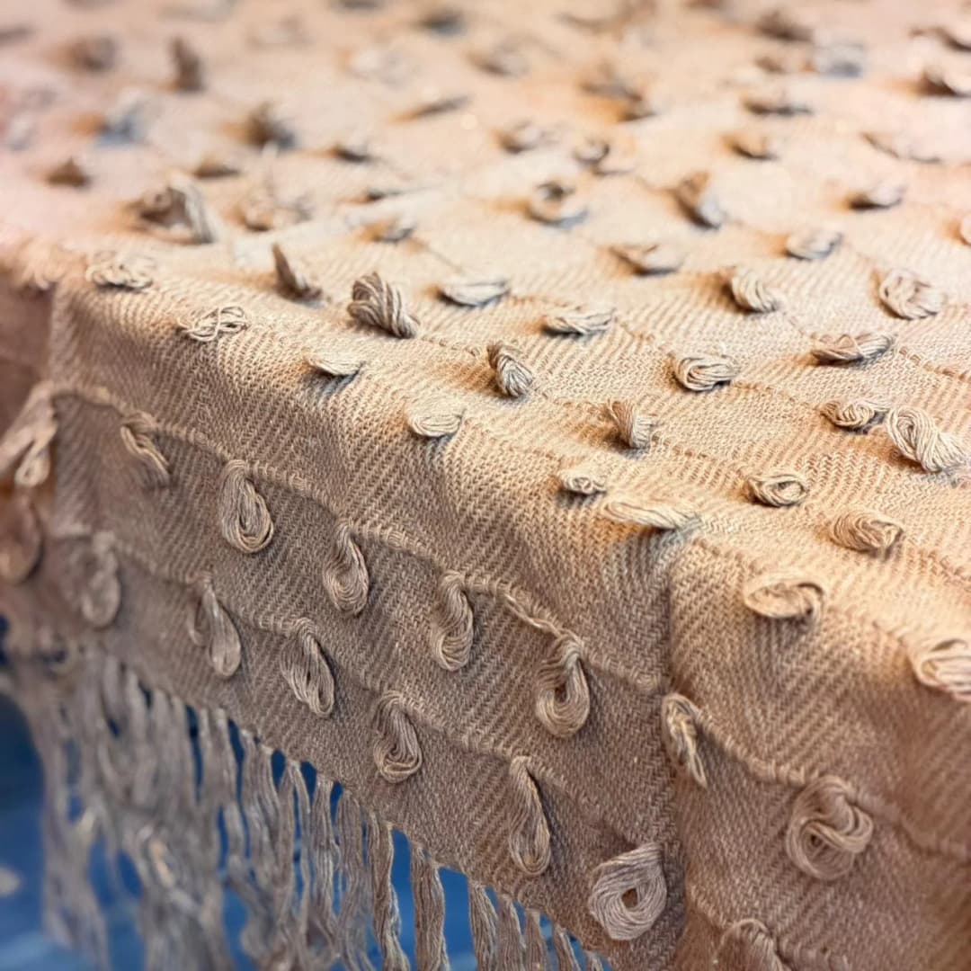 Xale Nozinho Dupla Face Caramelo 1,60x1,40