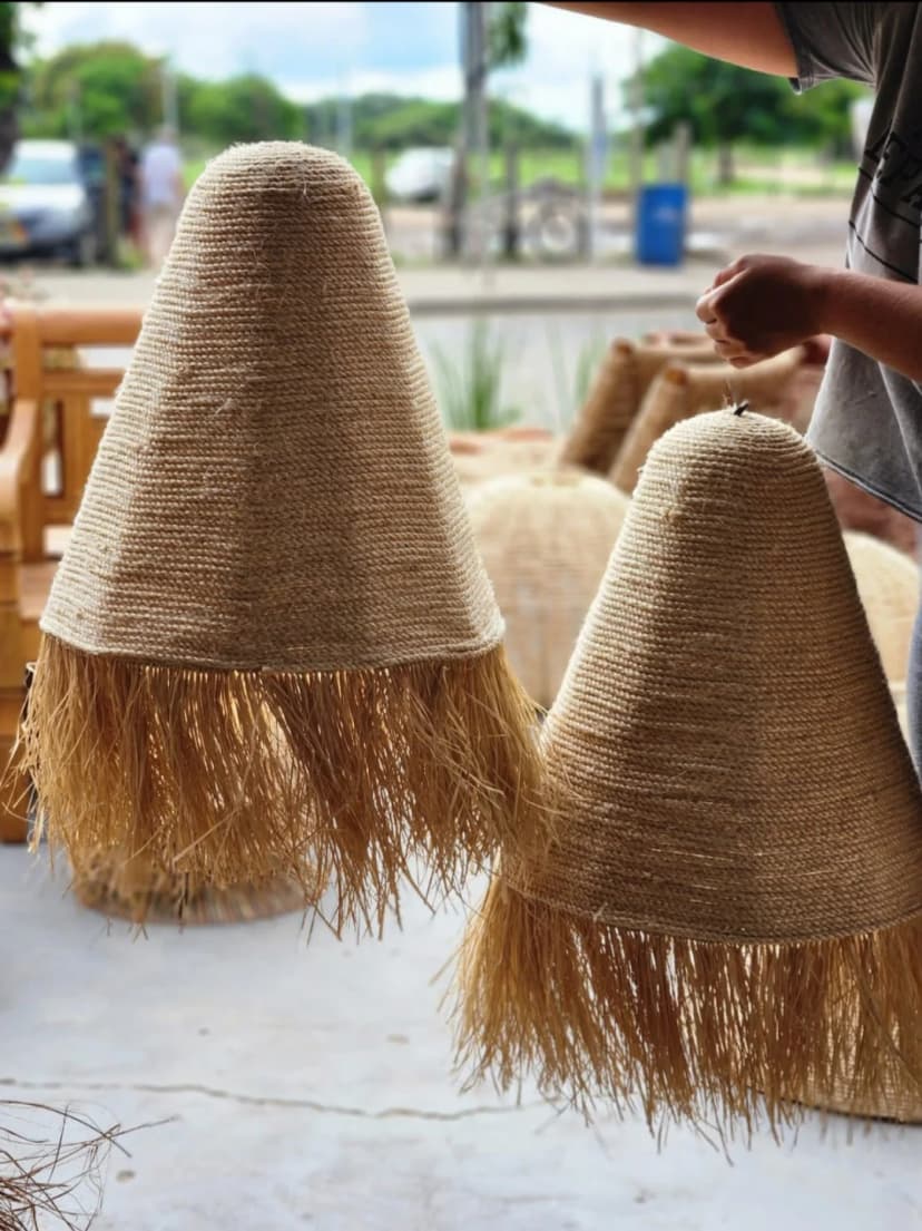 Luminária em Corda de Sisal