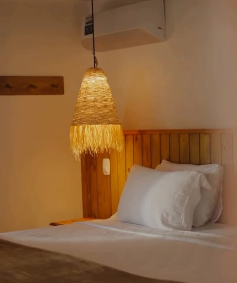 Luminária Cone em Corda de Sisal